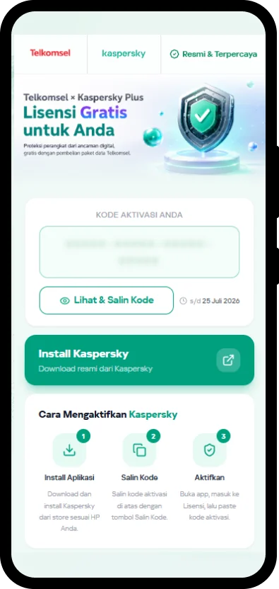 Buka halaman aktivasi